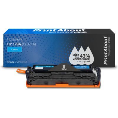 PrintAbout Huismerk HP 128A (CE321A) Toner Cyaan - Compatible