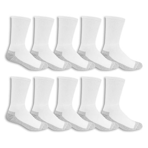 Fruit of the Loom Heren Casual Sokken (10-Pack) - Wit - Eén Maat