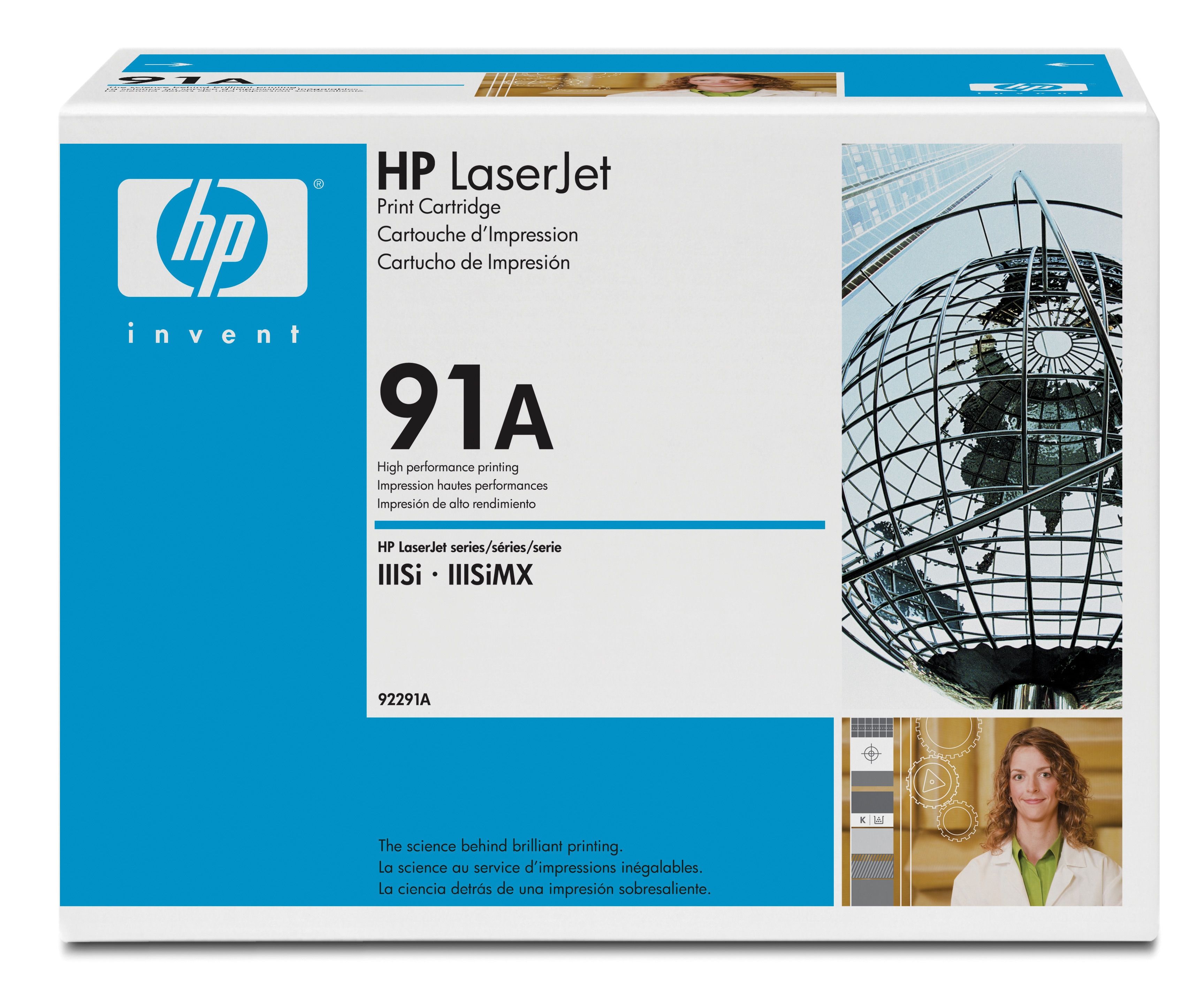 HP 91A - Tonercartridge - Zwart - 10250 Pagina's - 92291A
