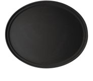 Cambro Camtread Ovaal Antislip Glasvezel Dienblad Zwart 68,5x56cm DM783