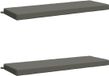 vidaXL Coussins de banc SOEST 2 pièces 100% Polyester Gris 140 x 50 x 8 cm