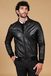D'Arienzo Blouson cuir noir bomber cuir plongé aspect lisse Taille 62/6XL Couleur Noir