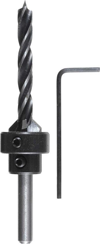 kwb Houtspiraalboor Ø 3 mm met verzinkboor en dieptestop (CV-staal, individueel instelbaar)