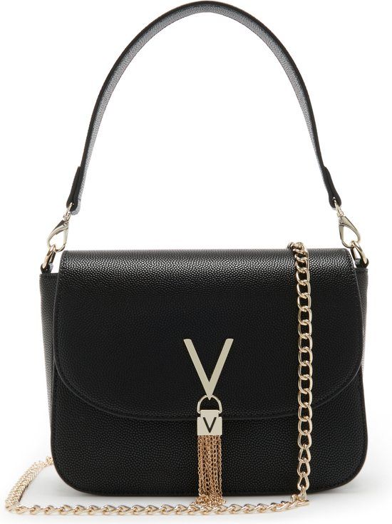 Mario VALENTINO Divina Shoulder Bag Nero / Gold Zwart