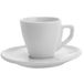 ALBA BÍ Tasse à café + soucoupe, 120 ml, carré, porcelaine