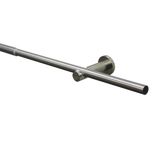 GARDINIA gordijnroedeset Sol, 1-rail, complete stijlset incl. bevestigingsmateriaal, uitschuifbare gordijnroede, Ø 16/19 mm, 120-210 cm, metaal, rvs-look