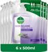 Dettol - Handzeep - Antibacterieel - Navulling Relaxing Lavender - 6x 500ML