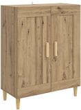 vidaXL Dressoir Artisanaal eiken 69,5 x 34 x 90 cm Bewerkt hout