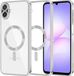 Techsuit Hoesje geschikt voor Samsung Galaxy A07 4G - Luxury Crystal Back Cover - Geschikt voor MagSafe - Transparant/Zilver