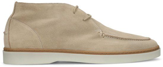 Manfield Heren Beige Suède Veterschoenen Maat 45