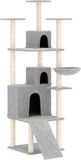 vidaXL Kattenmeubel met Sisal Krabpalen 175 cm Lichtgrijs