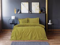Nuit Des Rêves Luxe Satijnen Single XXL Quilt Cover Set (155 x 220 cm), Groen