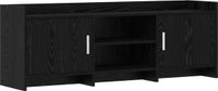 vidaXL TV-kast 130 x 33 x 47 cm Zwart eiken Bewerkt hout