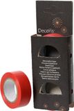 Decoris raamtape - 2x rollen - rood - 10 meter