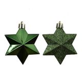 Decoris Ster kunststof L9b9h12 cm dennengroen 12 st Shatterproof