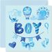 Nieuwe Baby Boy Card - Blauwe Aquarellen