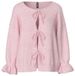 PIECES - PCJIMMA LS O-NECK TIE KNIT CARDIGAN BC - Dames - Cardigans - Pink-a-boo - XL