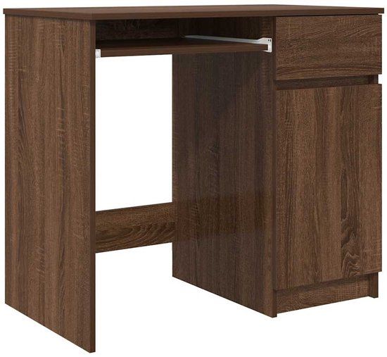 vidaXL Bureau 86x49x76 cm spaanplaat bruin eikenkleurig