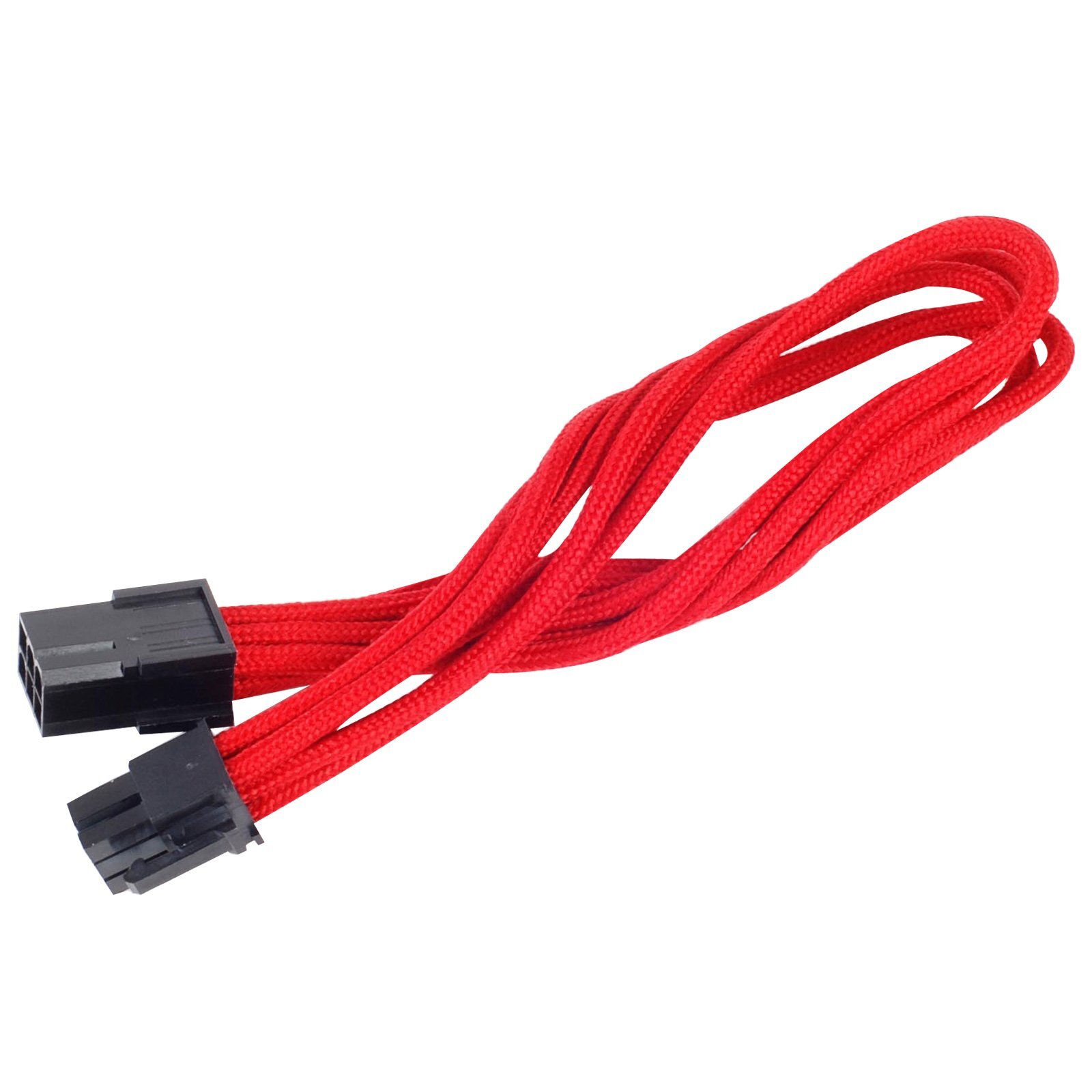 Silverstone 0.25m, 6pin/PCI-E 6pin Intern 0.25m PCI-E (6-pin) Rood electriciteitssnoer