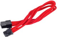 Silverstone 0.25m PCI-E (6-pin) Rood electriciteitssnoer