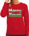 Bellatio Decorations Shoppartners Bv Merry xmas foute Kersttrui - rood - dames - Kerstsweaters / Kerst outfit XXL