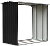 vidaXL Haardhoutschuur 172x91x154 cm gegalvaniseerd staal antraciet