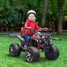 Quad électrique 12 V pour enfants, vitesse maximale 8 km/h. Véhicule électrique pour enfants avec effets lumineux et sonores, siège avec dossier, porte-bagages avant, structure en métal et polypropylène