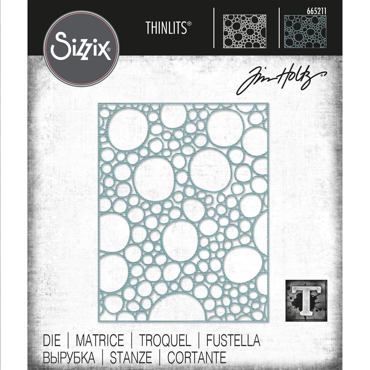 Sizzix Thinlits Die 665211 Bubbling by Tim Holtz One Size, Multicolour