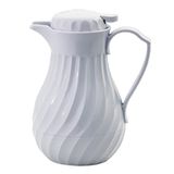 Louis Tellier N5076 thermoskan, gedraaid, 0,6 l, wit