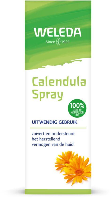 WELEDA Calendula Spray – Natuurlijke Eerste Hulp - Zuivert de Huid - Ondersteunt herstellend vermogen van de huid - 100% Natuurlijke Ingrediënten - 30ml