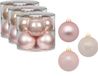 Inge-glas Inge's Christmas Decor Gmbh 18x stuks glazen kerstballen 10 cm parel roze glans en mat