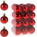 Unyqoos® Rode kerstballen set van 24 stuks