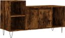 vidaXL meuble TV, bois traité, couleur chêne fumé, 100x35x55 cm