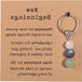 OEM Shenzhen Haorui Industrial Technology Co., Ltd. Natuursteen sleutelhanger met cadeaukaart - kristallen - angsten verlichten - nieuw begin - Meerkleurig L