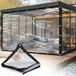 Shenzhen Haorui Industrial Technology Co., Ltd. Dekzeil | transparent pour extérieur | bâche transparente | protection contre la pluie | imperméable | résistant aux UV | bâche étanche à l'air avec œillets | 2,5 x 5 m