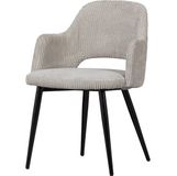 WOOOD Ferdy Eetkamerstoel - Velvet - Pearl - 82x56x58
