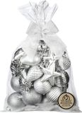 Inge-glas Inge Christmas Kerstballen/Ornamenten 30x - Kunststof - Zilver