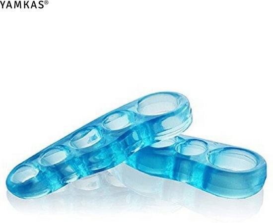 Yamkas Set Siliconen Teenspreider Gel Toes Blauw