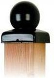 Merkloos Eurofix Paal-ornament bol zwart gecoat 71x71 mm