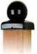 Merkloos Eurofix Paal-ornament bol zwart gecoat 71x71 mm