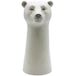 Vaas Icebear Vase Head, Decorative Vase, Flower Vase, Table Vase, Animal Vase, Polar Bear Vase, Head Vase, Decorative Flower Vase with Glazed Ceramic Surface, in White, Dimensions: L/W/H 14cm x 13cm x
