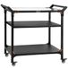 BBQ-Toro Grillwagen | zwart | grilltafel met groot werkblad | BBQ bijzettafel, outdoor grill trolley | grilltafel outdoor, serveerwagen (3 planken (94 x 61 x 90 cm))
