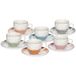 Tognana Sienna Theekopjes met borden, New Bone China, meerkleurig, 6 stuks