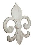 Biscottini Decor in de vorm van een lelie van hout finish antiek wit L 63,5 x D 6,5 x H 48 cm Made in Italy