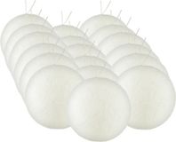 Gerimport Kerstballen 36x stuks - wit kunststof glitters - D5 cm
