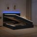 vidaXL LED opbergbed met matras Zwart 180 x 200 cm Stof