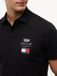 Tommy Hilfiger Heren Polo Katoen Elastaan Zwart Maat S