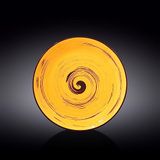 Wilmax WL-669414/A Porselein ronde plaat, geel, 25,5 cm diameter
