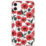 Apple iPhone 11 Fleurs de pavot bedrukt siliconen hoesje
