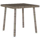 VidaXL Tuin salontafel rechthoekig 40x40x37 cm poly rattan grijs